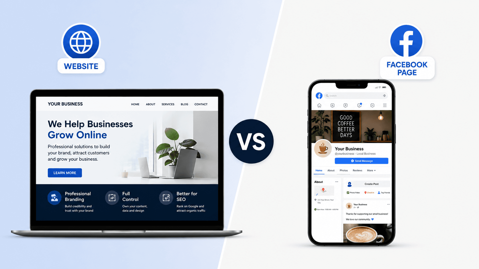 Website vs Facebook Page: Which Does Your Business Really Need?